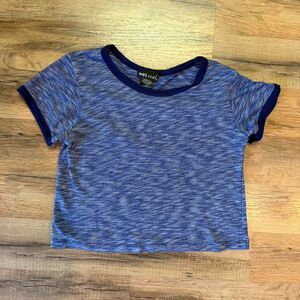 Wet-seal Women's Blue and Purple Crop-top